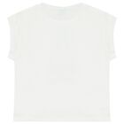 Girls White Sequin T-Shirt, 1, hi-res