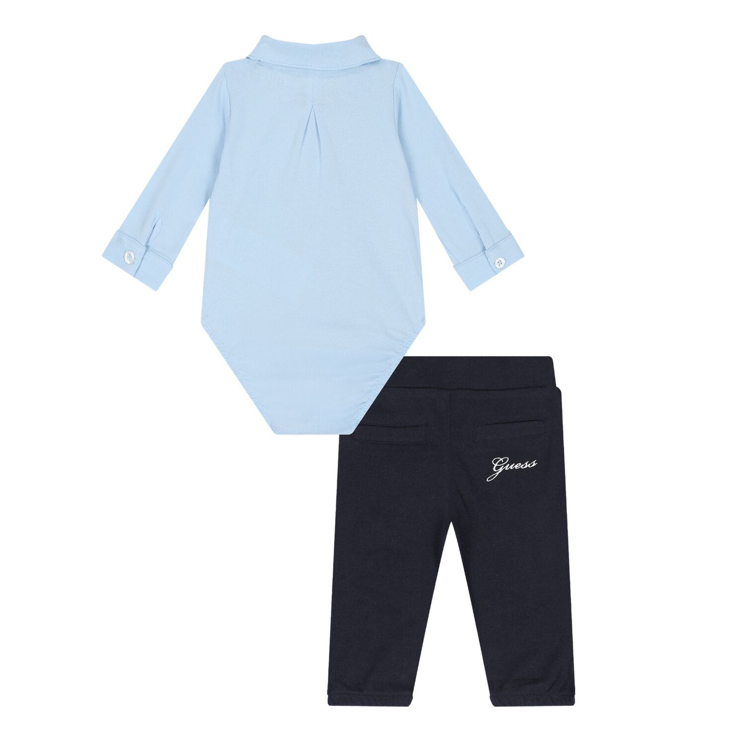 طقم بنطال قطني أزرق وكحلي للأولاد, 1, hi-res