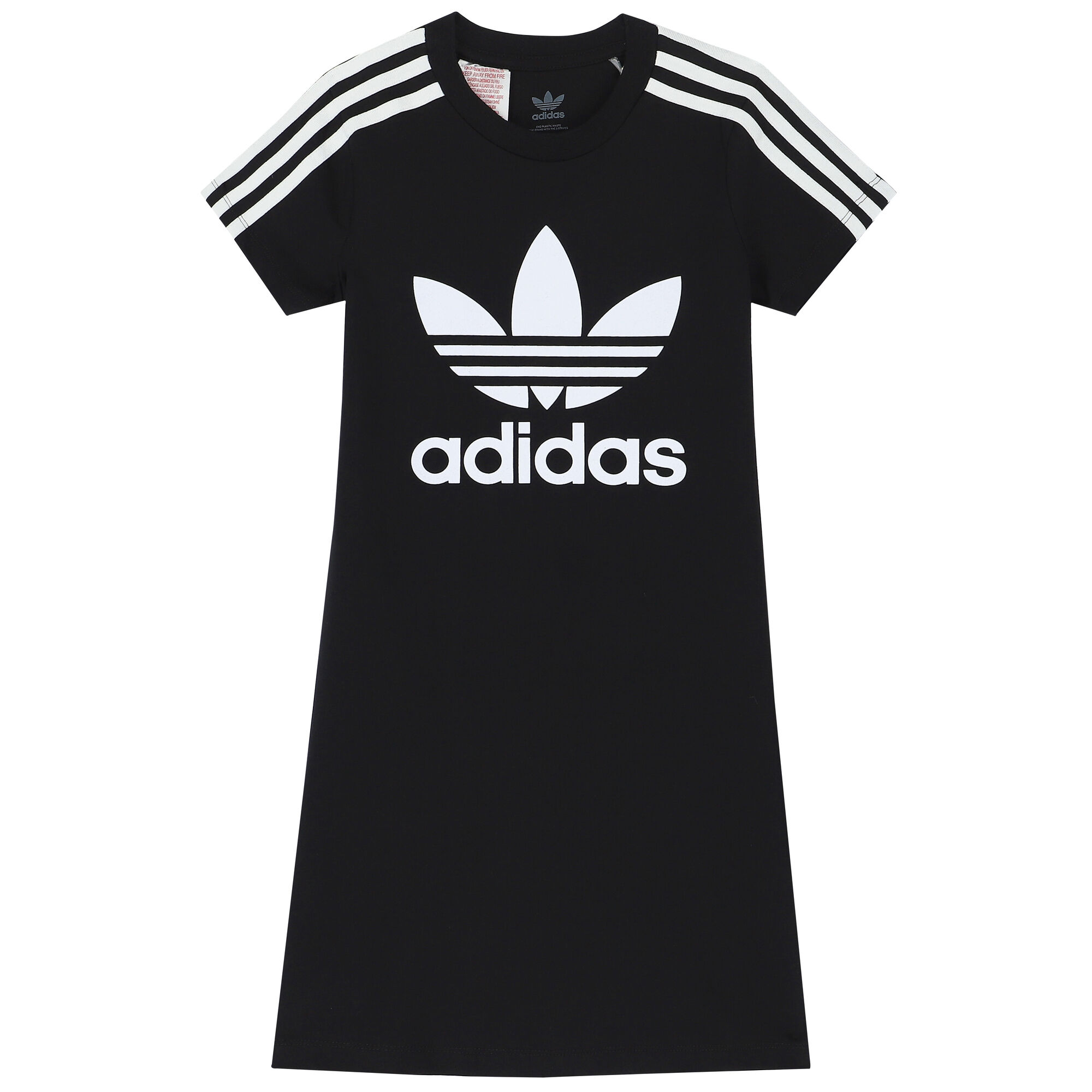 Adidas originals trefoil logo dress in black deals