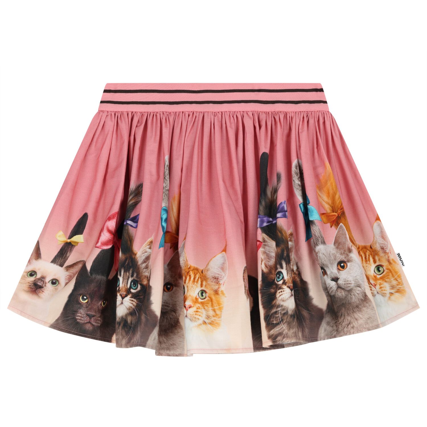 Girls Pink Cat Skirt, 1, hi-res