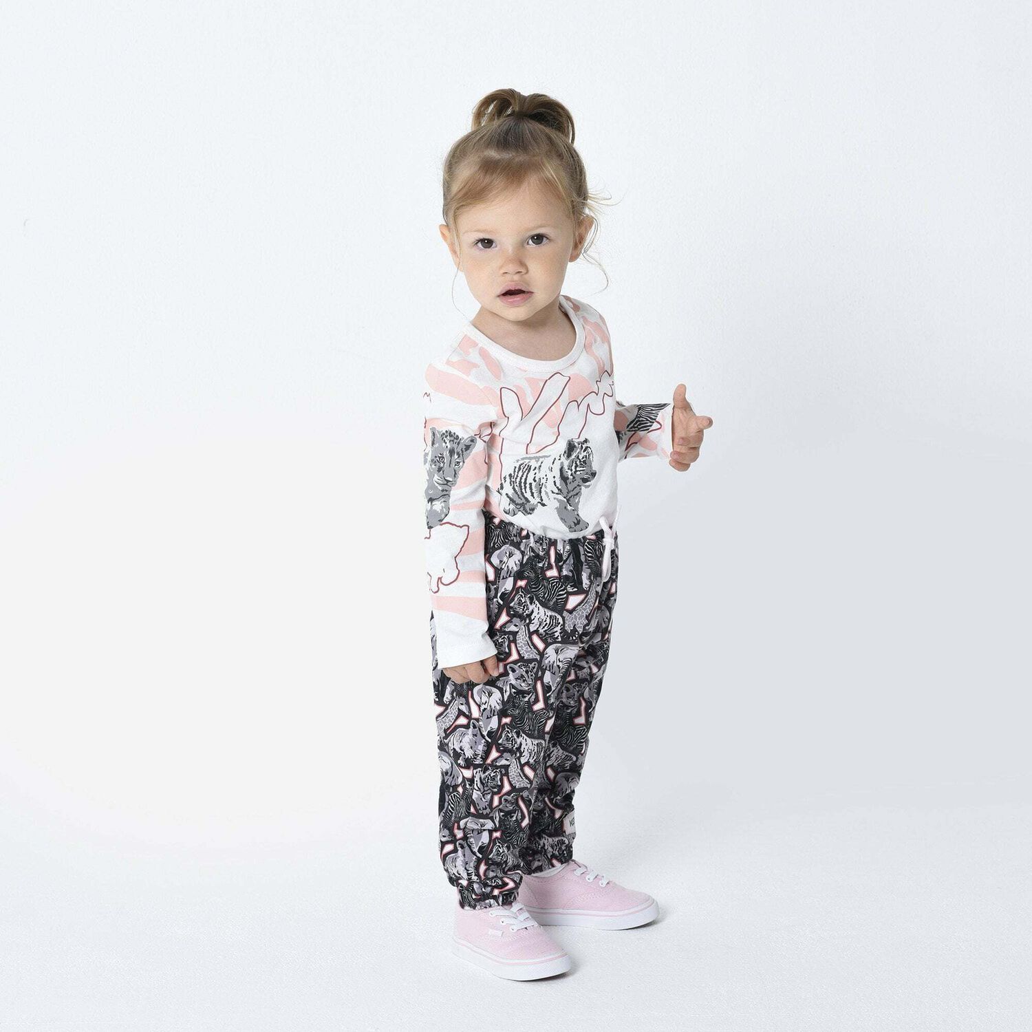 Younger Girls White Logo Top, 1, hi-res image number null