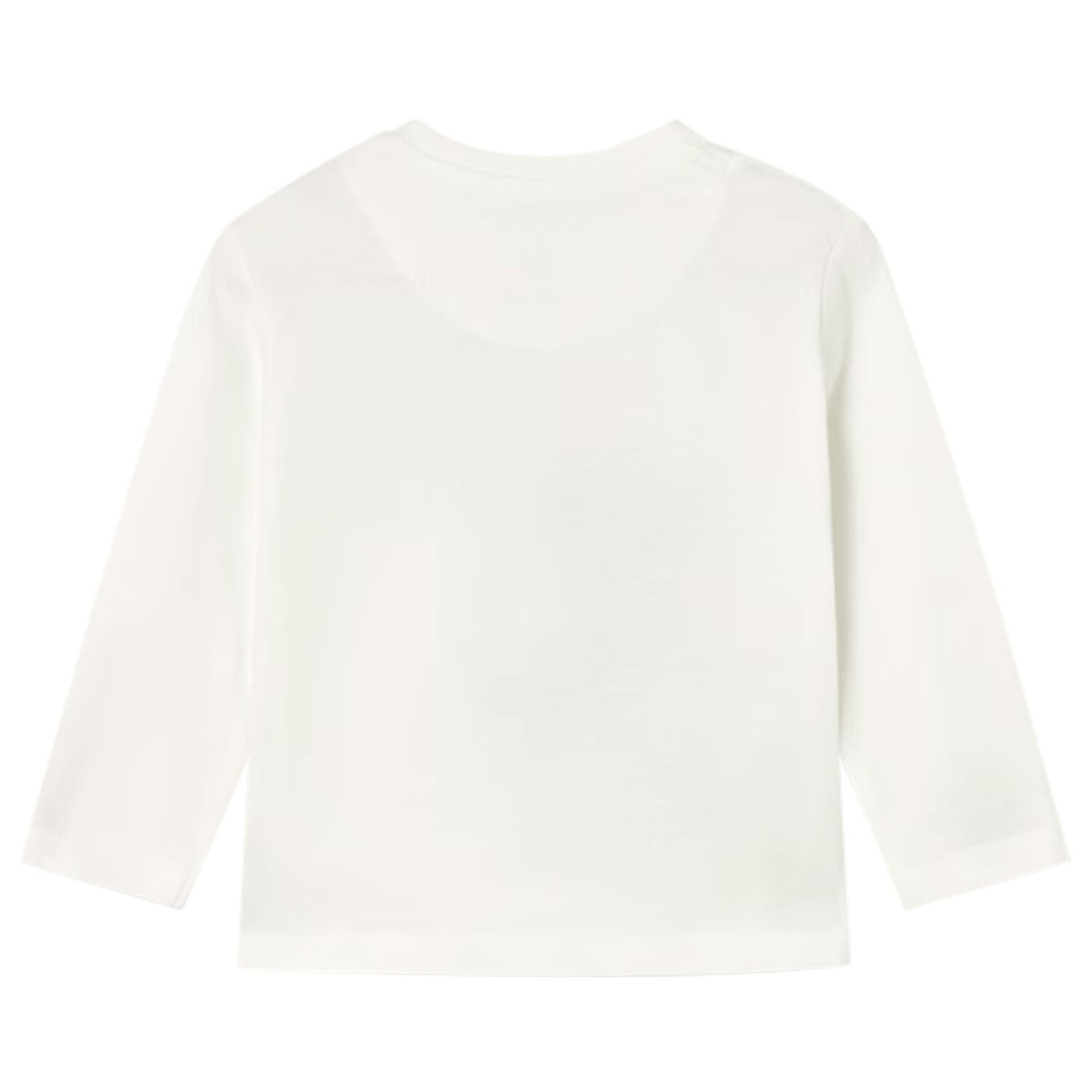 توب أطفال بأكمام طويلة بطبعة الدب تيدي باللون العاجي للأولاد, 1, hi-res