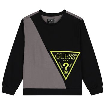 Boys Black & Grey Logo Sweatshirt