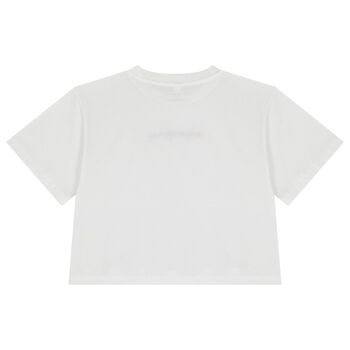 Girls White Logo T-Shirt