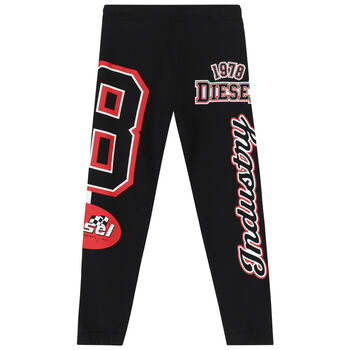 Boys Black Logo Joggers