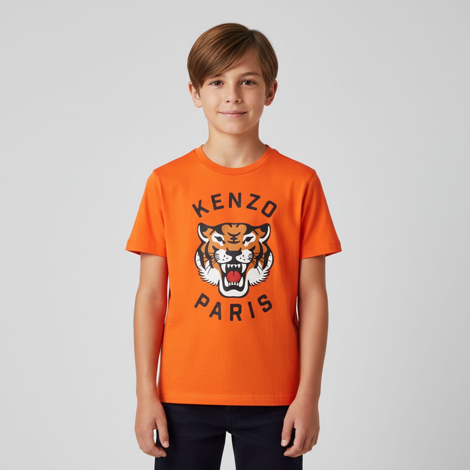 Orange Tiger Logo T-Shirt, 2, hi-res image number null