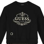 فستان للبنات بالشعار باللون الأسود, 1, hi-res