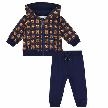 Baby Boys Navy Teddy Tracksuit