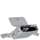 حقيبة يد بنات جلد باللون الفضي, 1, hi-res