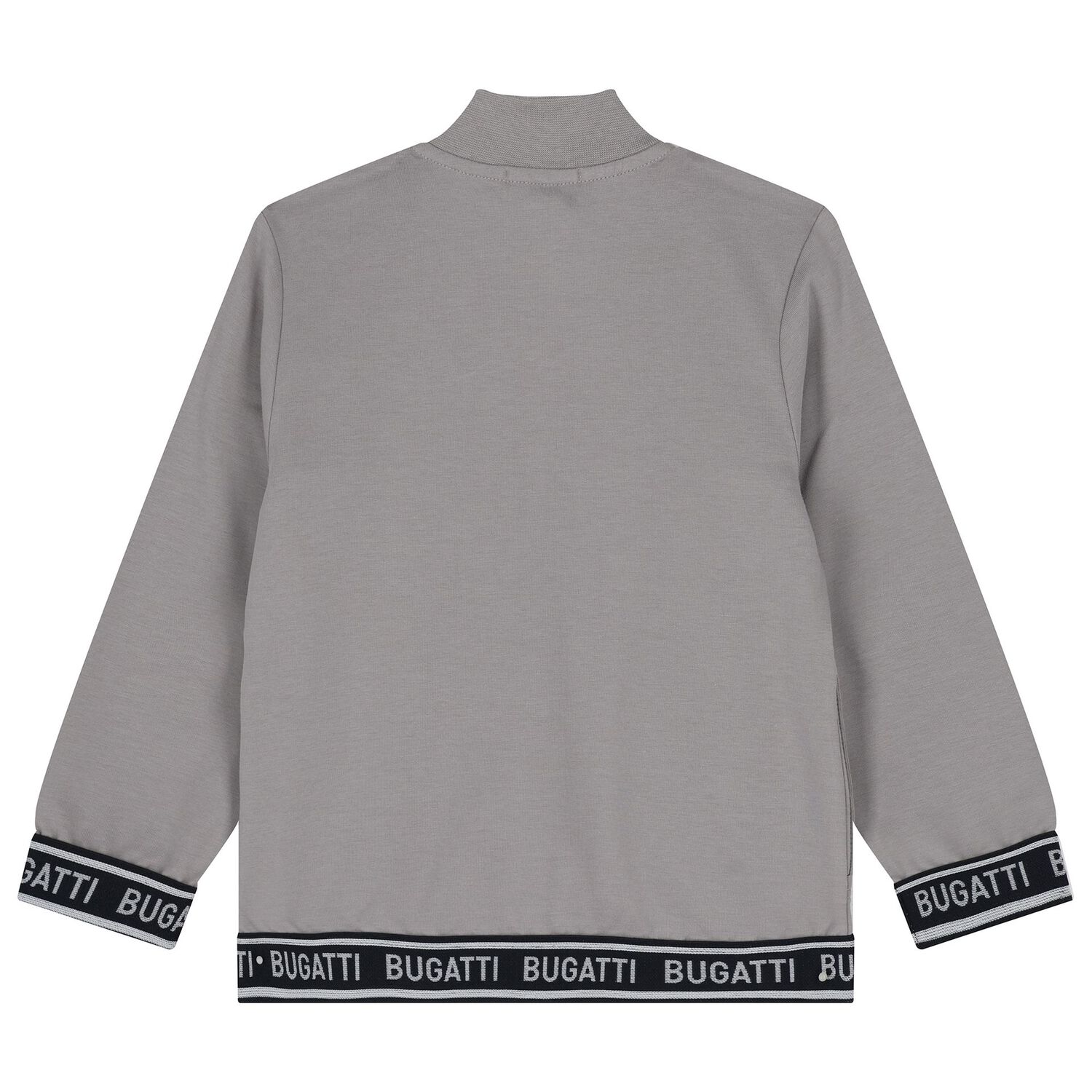 Boys Grey Logo Zip Up Top, 1, hi-res
