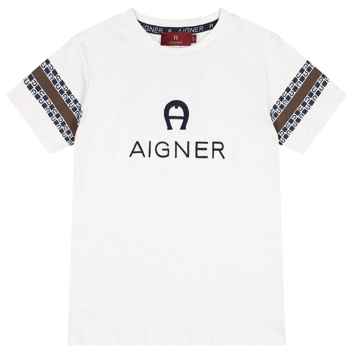 Boys White Logo T-Shirt, 1, hi-res