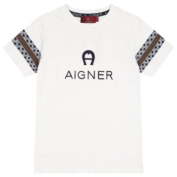 Boys White Logo T-Shirt