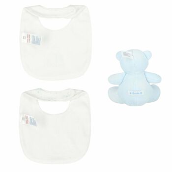 Baby Boys White & Blue Gift Set