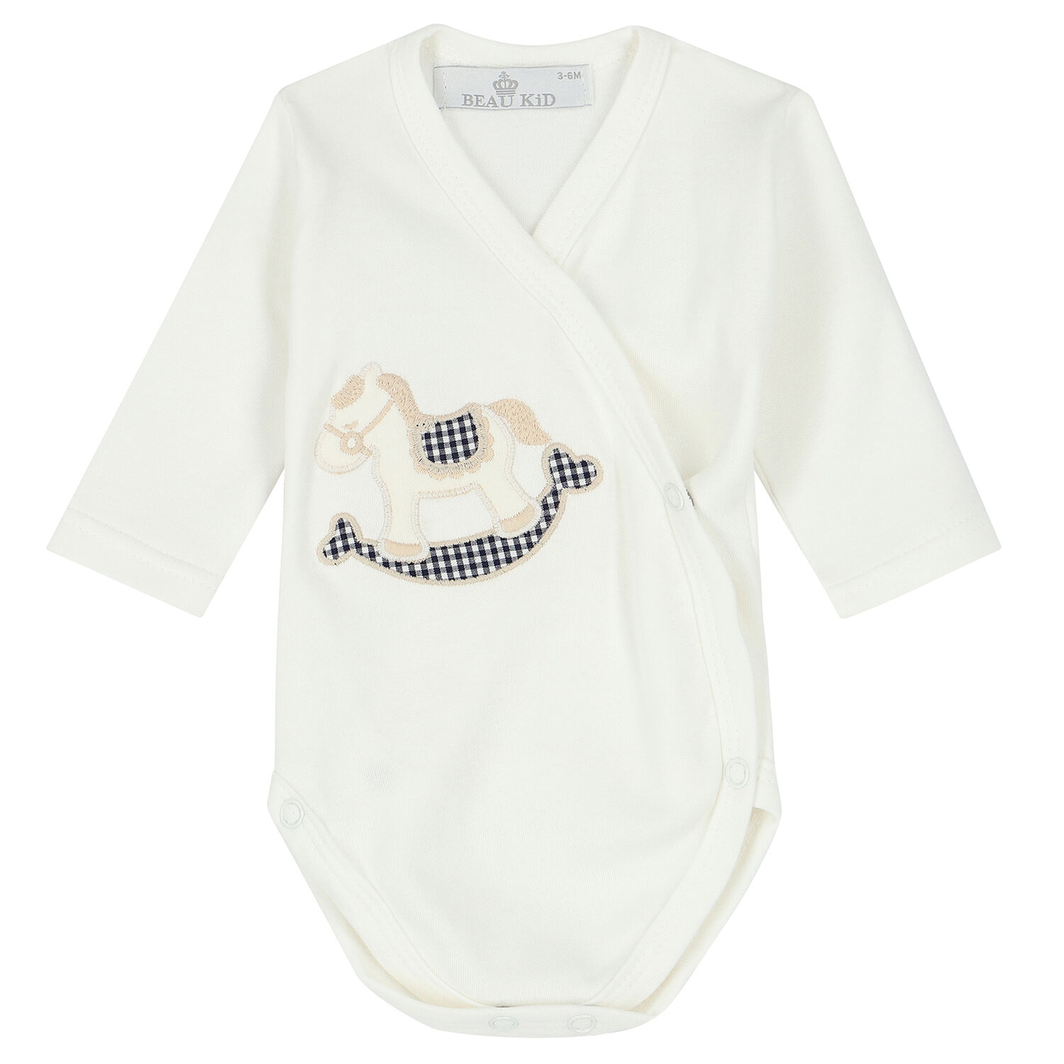 Ivory Rocking Horse Babygrow Gift Set, 1, hi-res image number null