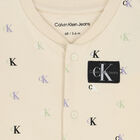 Beige Logo Romper, 1, hi-res