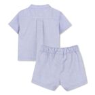 Baby Boys Blue Logo Shorts Set, 1, hi-res