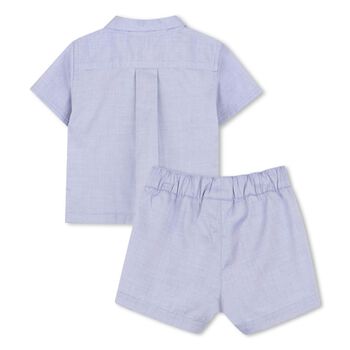 Baby Boys Blue Logo Shorts Set