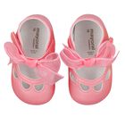 Baby Girls Pink Bow Pre Walker Shoes, 2, hi-res
