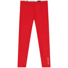 Girls Navy Blue & Red Floral Reversible Leggings, 1, hi-res