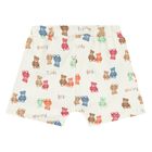 Baby Boys Orange & Ivory Teddy Bear Shorts Set, 1, hi-res