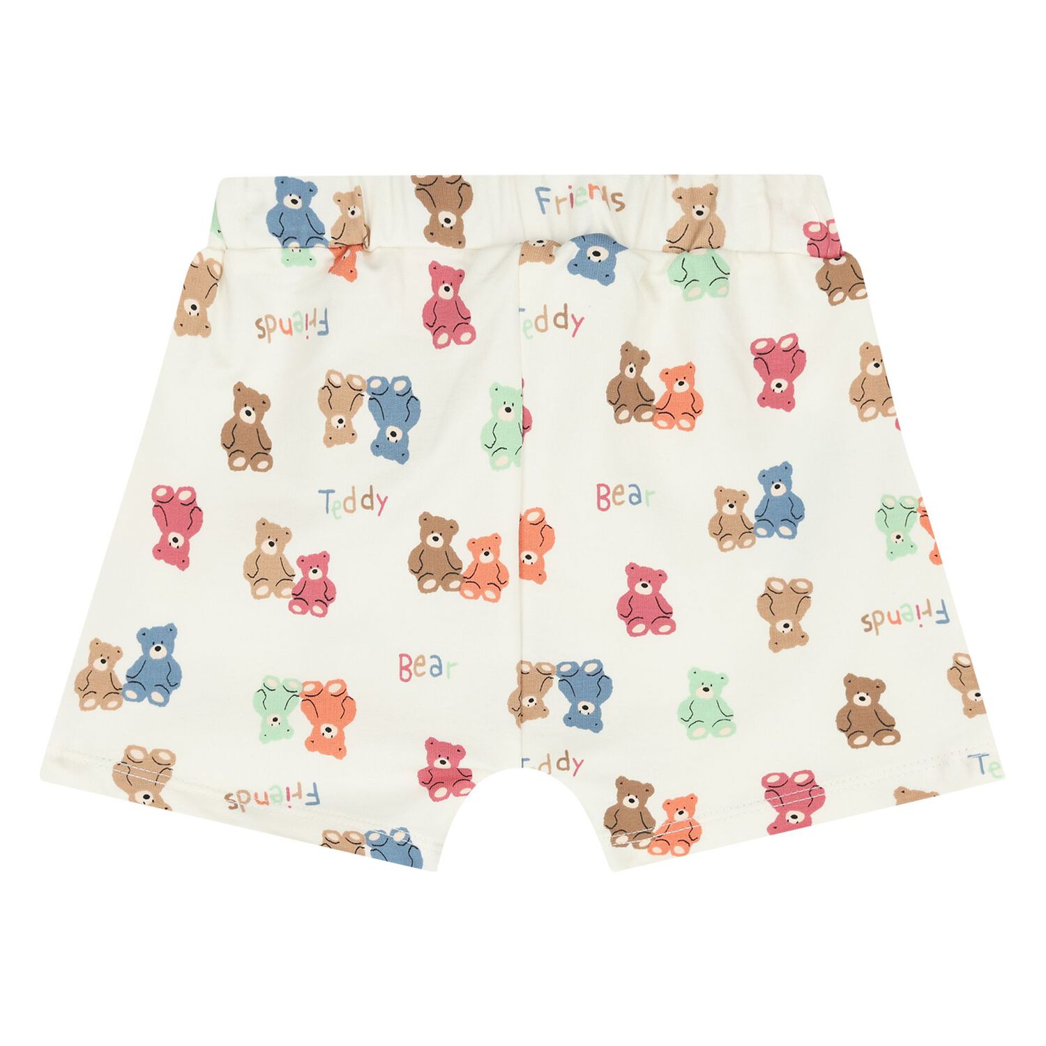 Baby Boys Orange & Ivory Teddy Bear Shorts Set, 1, hi-res