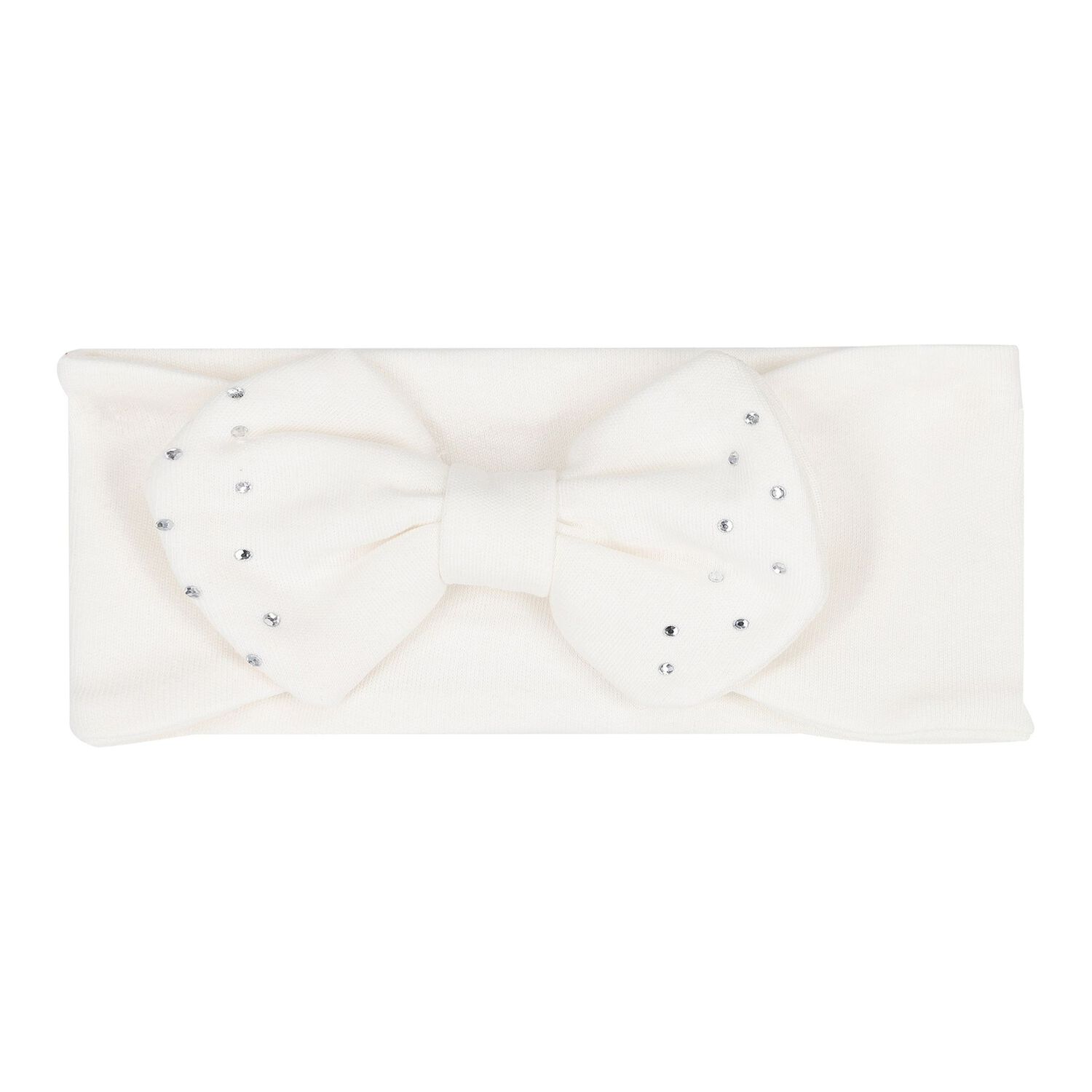 طقم فستان بنات من التول بفيونكه باللون العاجى , 3, hi-res