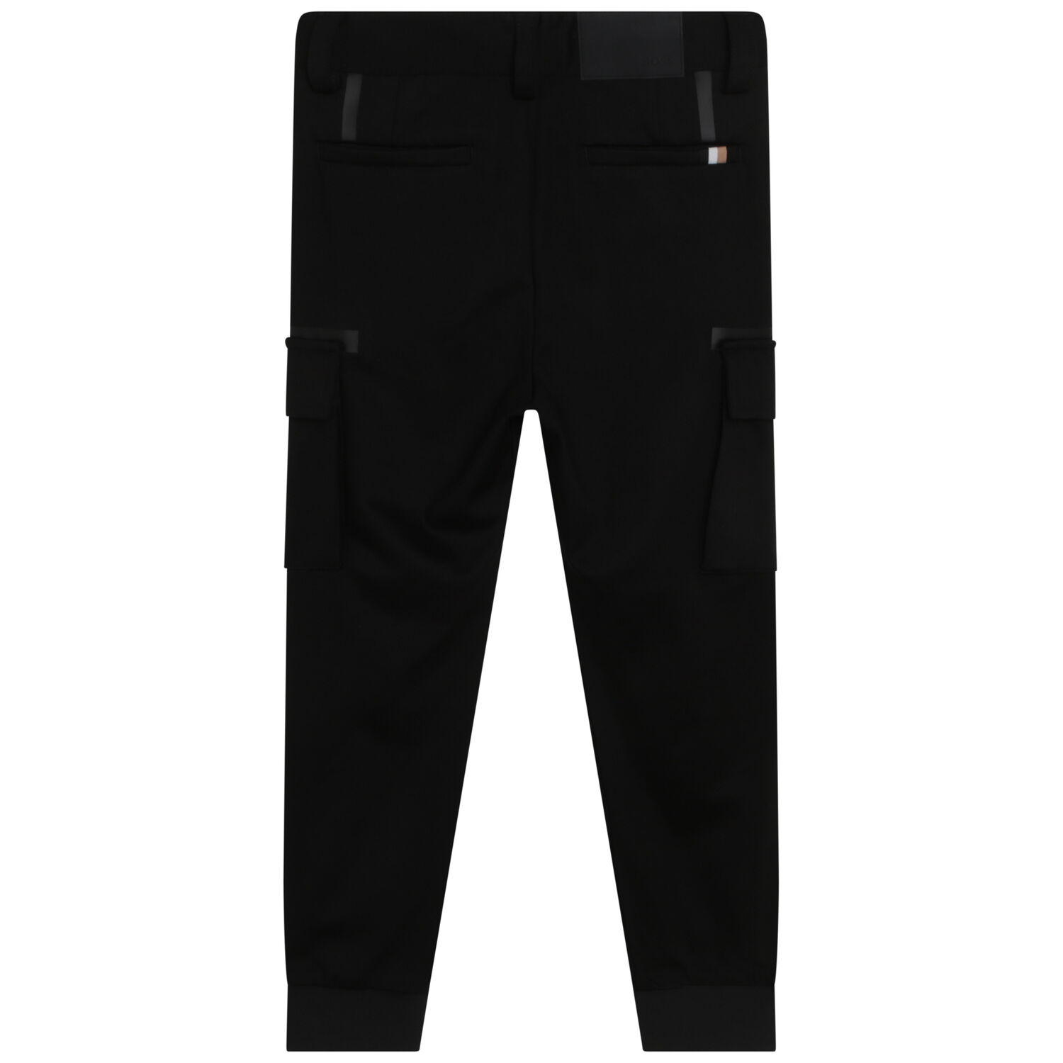 Boys Black Cargo Trousers, 1, hi-res image number null
