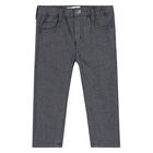 بنطلون بالشعار باللون الكحلي للأولاد, 1, hi-res