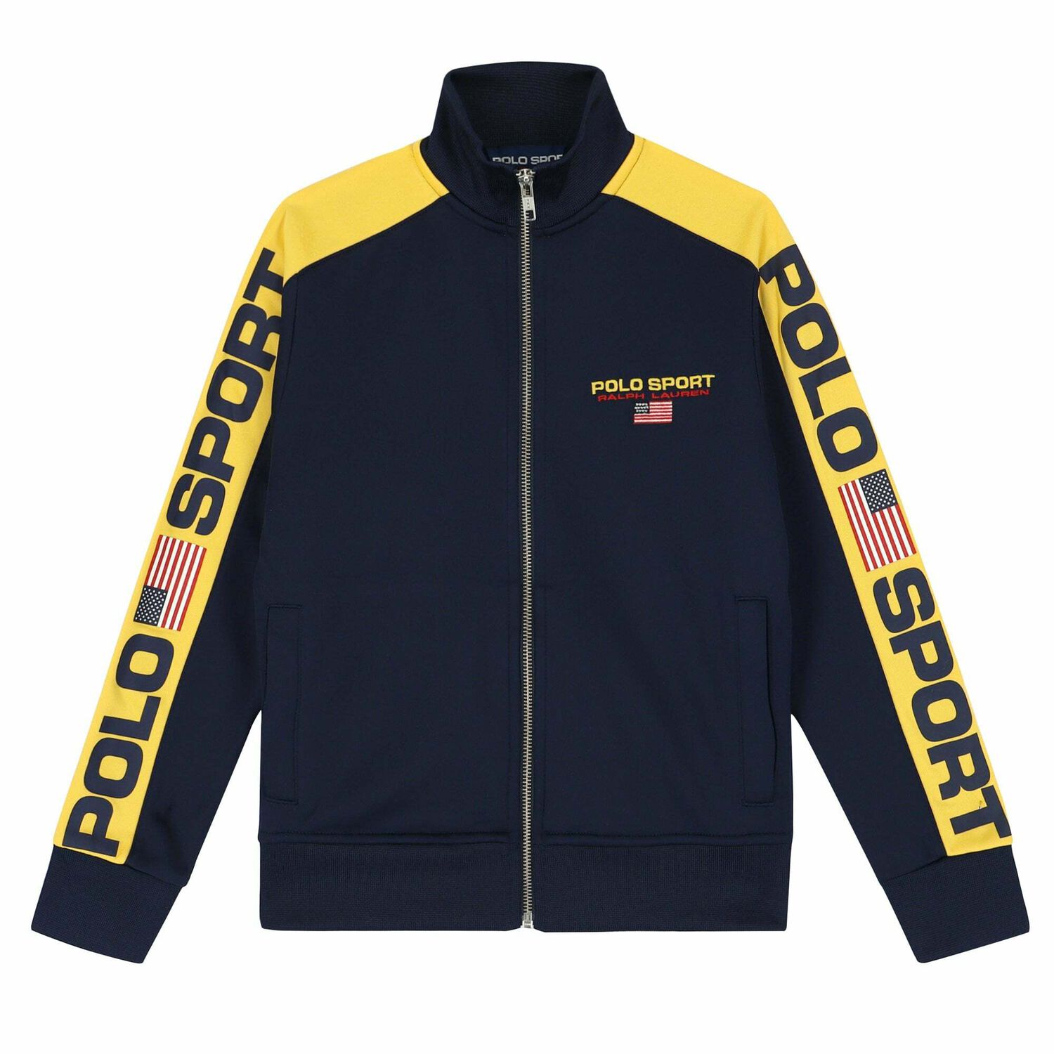 Boys Navy Logo Zip Up Top, 1, hi-res image number null