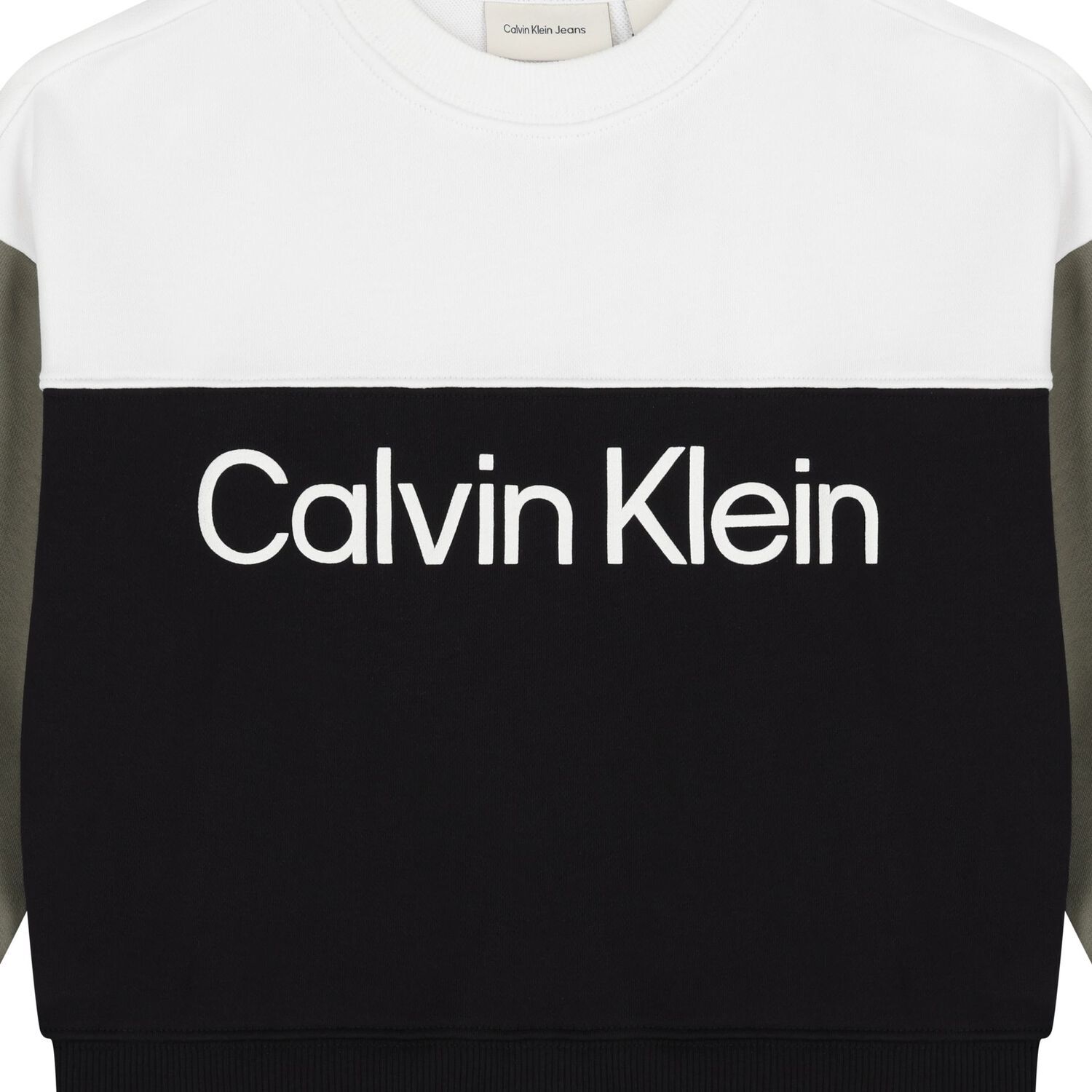 Boys Black, Green & White Logo Sweatshirt, 1, hi-res