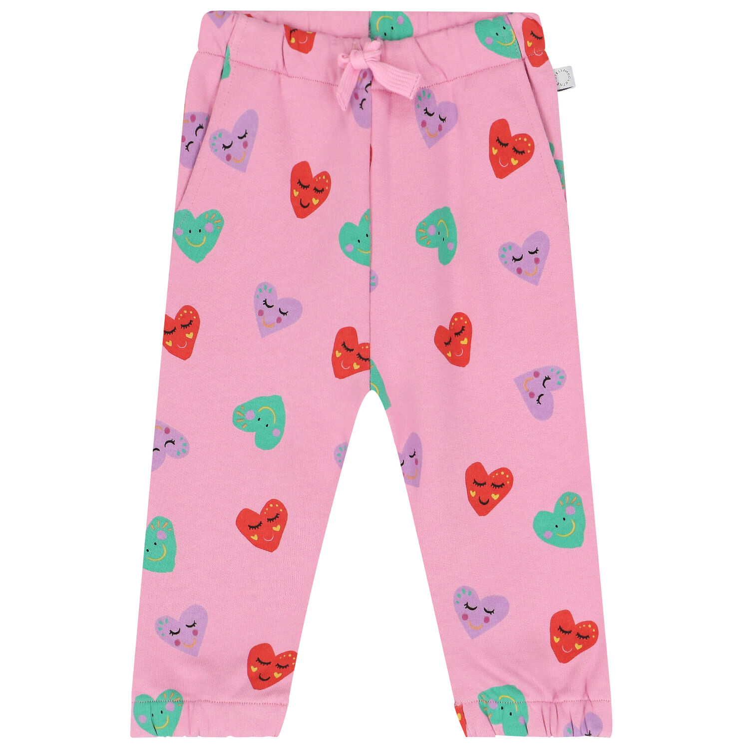 Younger Girls Pink Hearts Joggers, 1, hi-res image number null