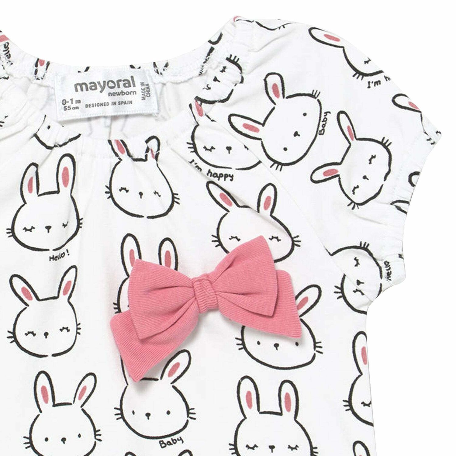 Girls Pink & White Rompers (3 Pack), 1, hi-res image number null