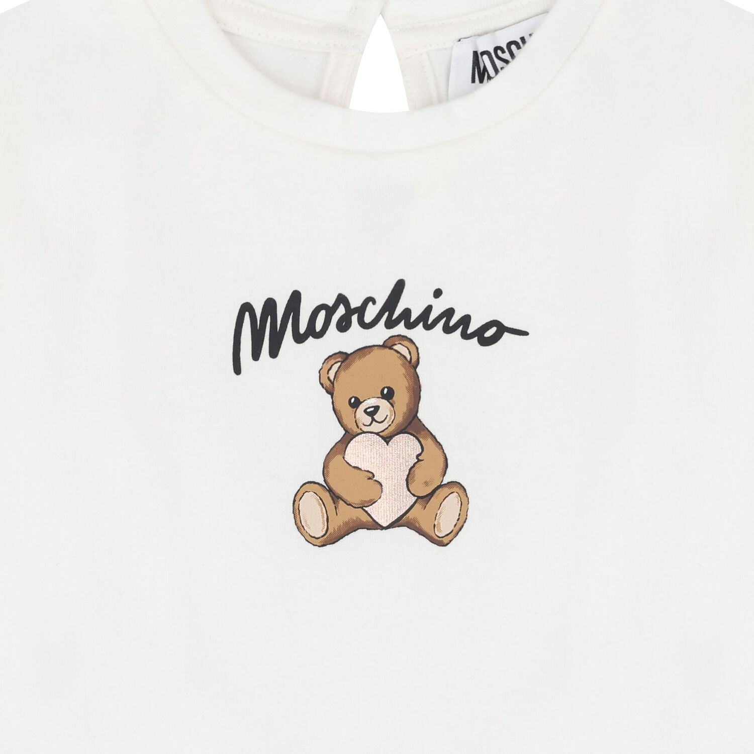 Younger Girls Ivory & Black Teddy Bear Leggings Set , 1, hi-res image number null