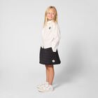 Girls Black Boke Flower Logo Skirt, 1, hi-res