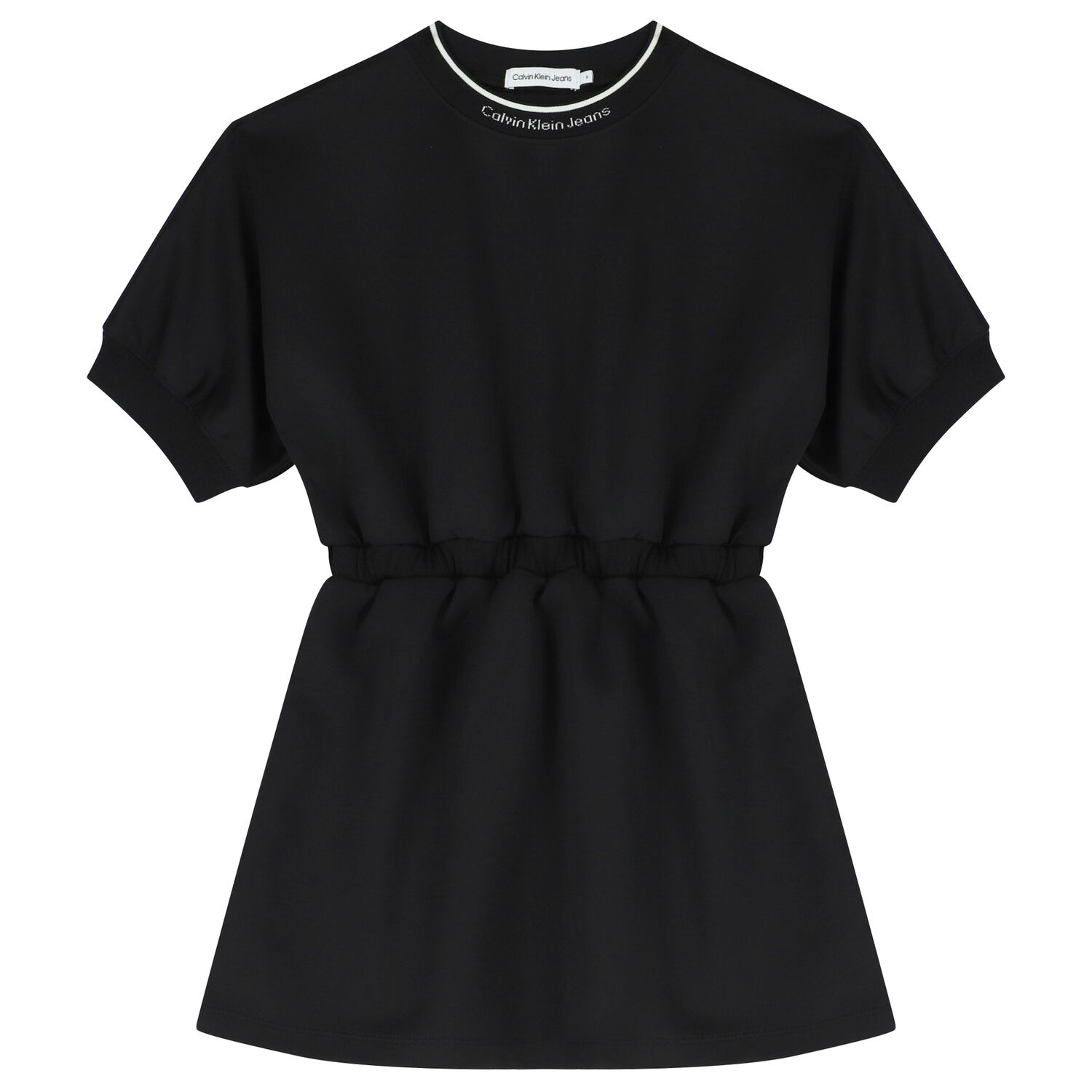 فستان بنات بالشعار باللون الأسود, 1, hi-res