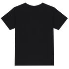 تيشيرت بطبعة ميدوسا بالشعار باللون الأسود للبنات, 1, hi-res