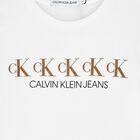 فستان بالشعار باللون الابيض والذهبى , 3, hi-res