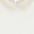 Girls White & Gold Embellished Ombre Dress, 1, hi-res
