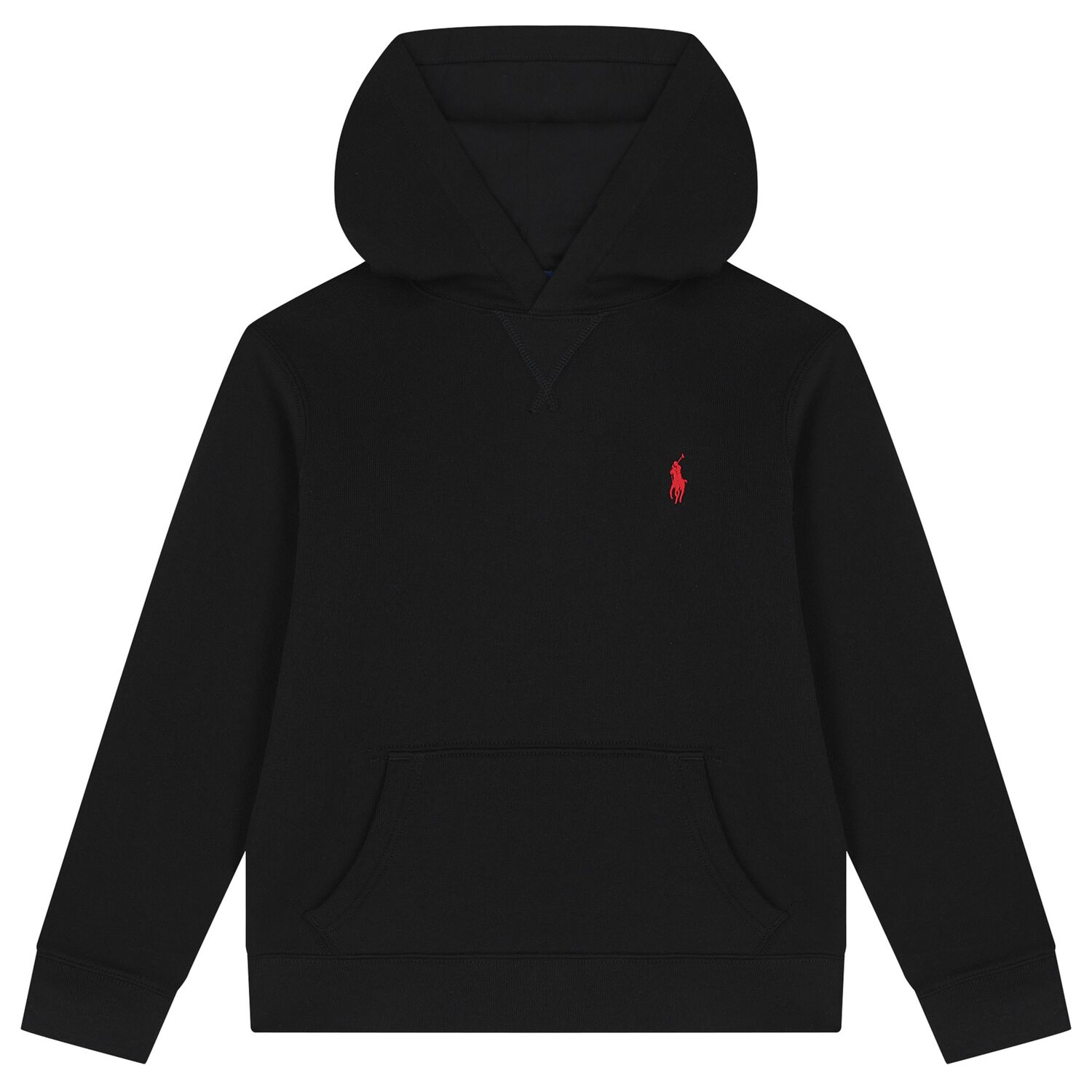 Boys Black Logo Hooded Top, 1, hi-res image number null
