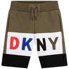 Boys Khaki Logo Shorts, 1, hi-res