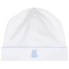 Baby Boys White & Blue Teddy Bear Time Babygrow Set, 1, hi-res