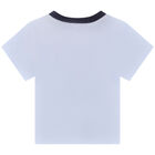 تيشيرت بالشعار باللون الأزرق للأولاد, 1, hi-res