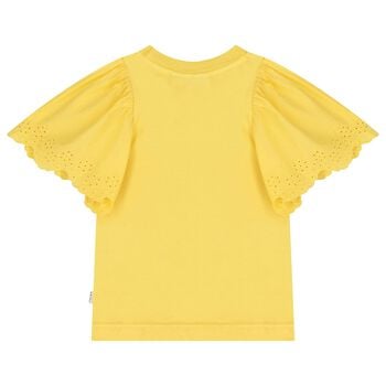 توب بناتي برودري انجليز باللون الاصفر 