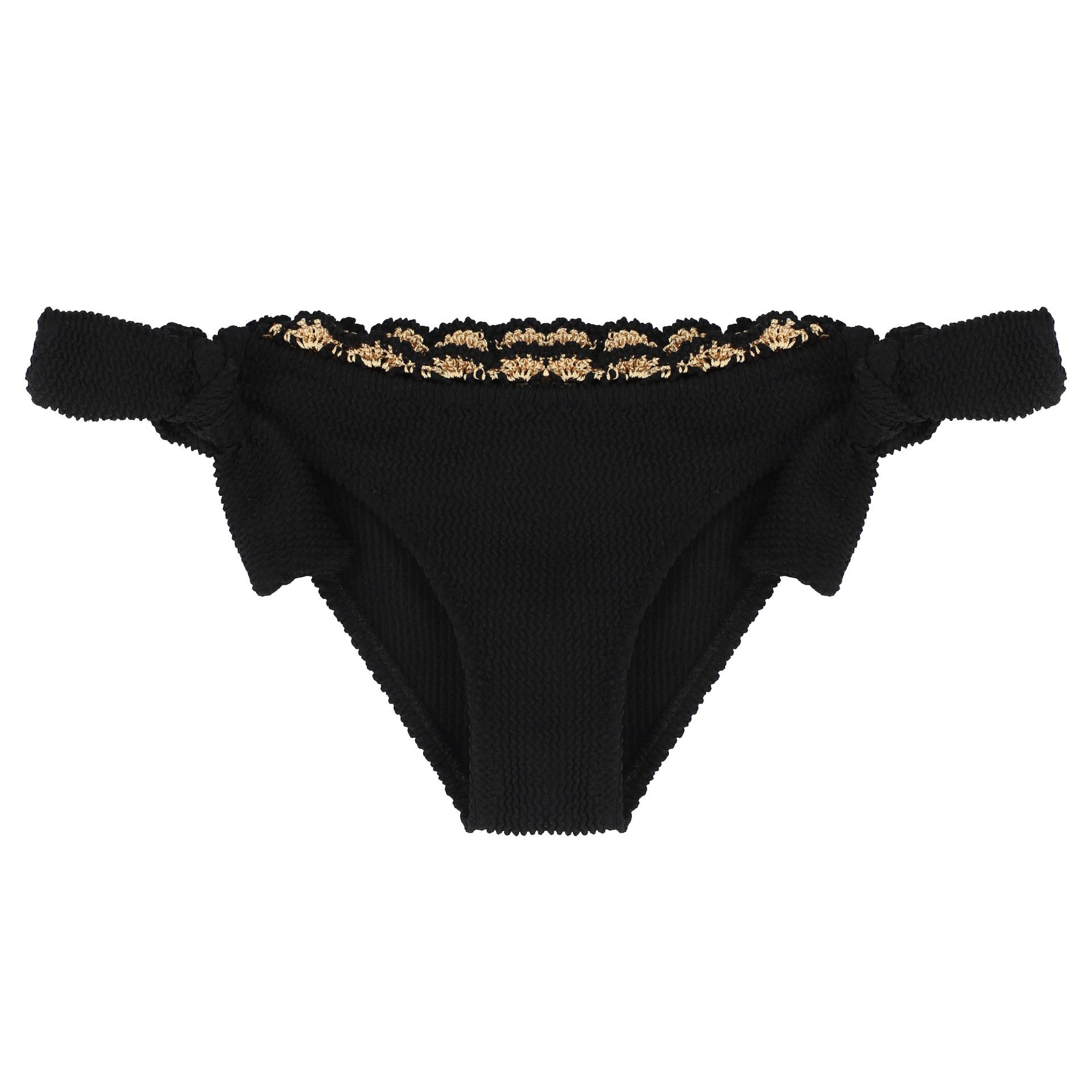 Nessi Byrd Girls Black Gold Crochet Bikini Junior Couture UAE