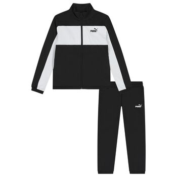 Boys Black & White Logo Tracksuit