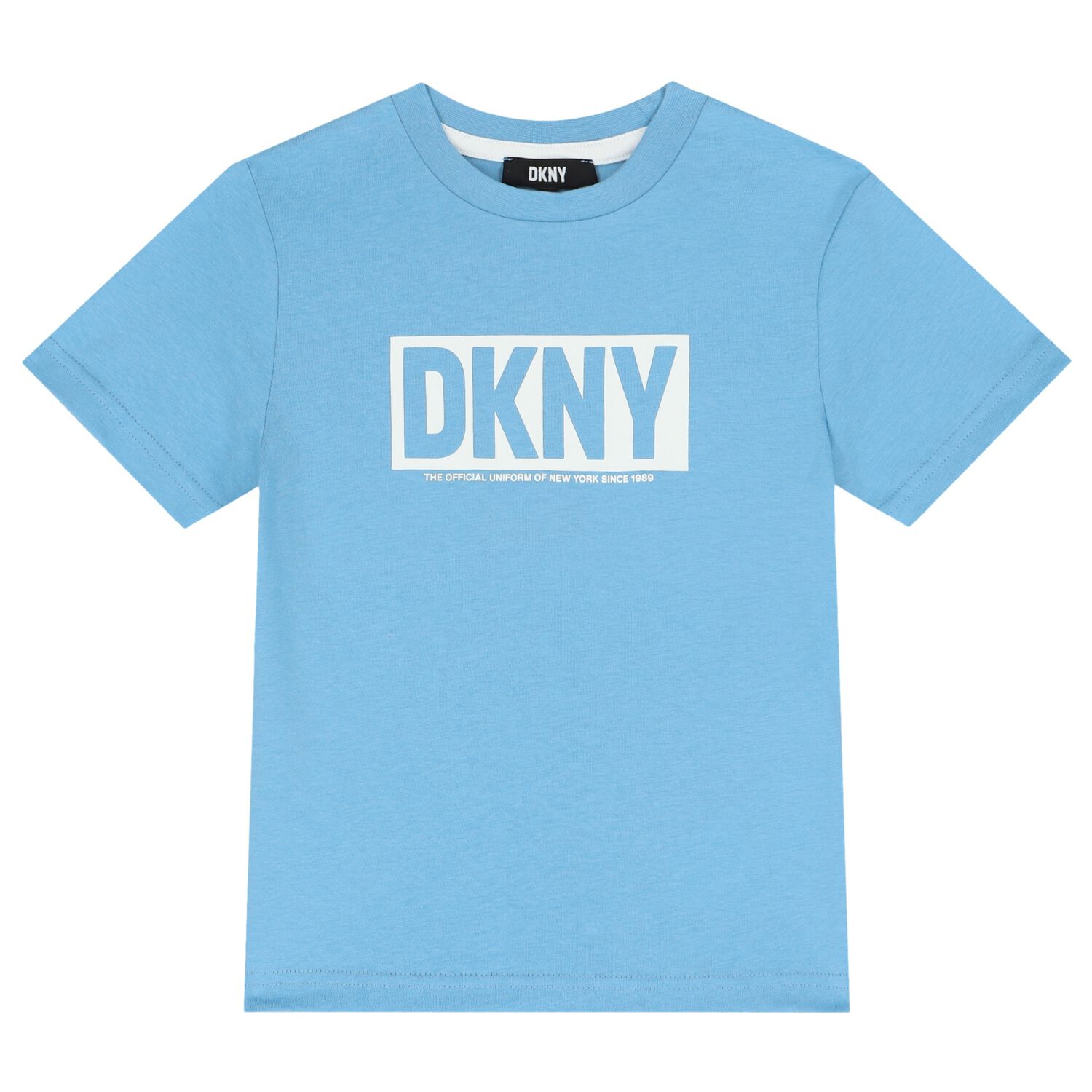 تيشيرت أولاد بالشعار باللون الأزرق, 2, hi-res