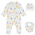 Baby Boys White Space Babygrow Set, 1, hi-res