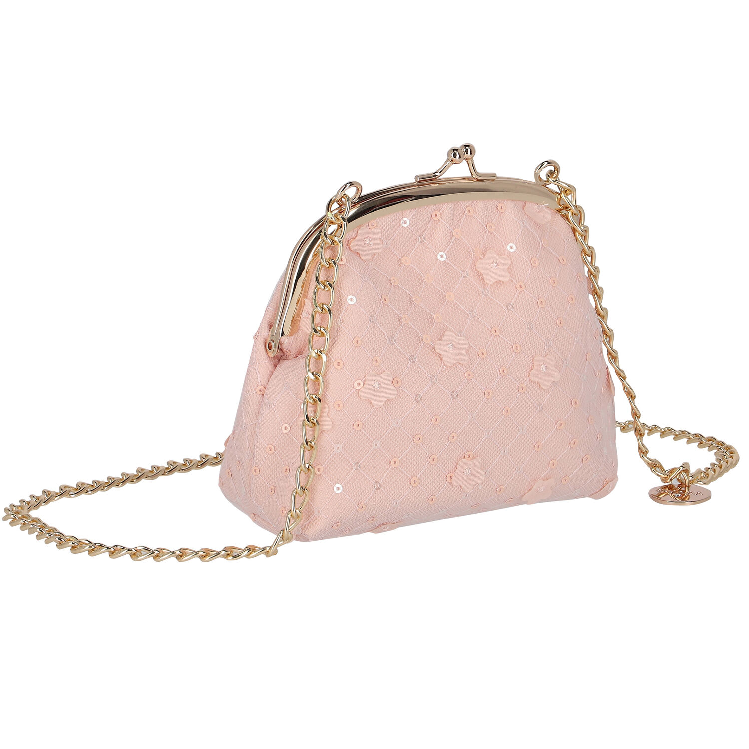 Girls Pink Embellished Sequin Bag, 1, hi-res image number null