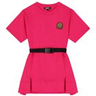 Girls Pink Logo Dress, 1, hi-res