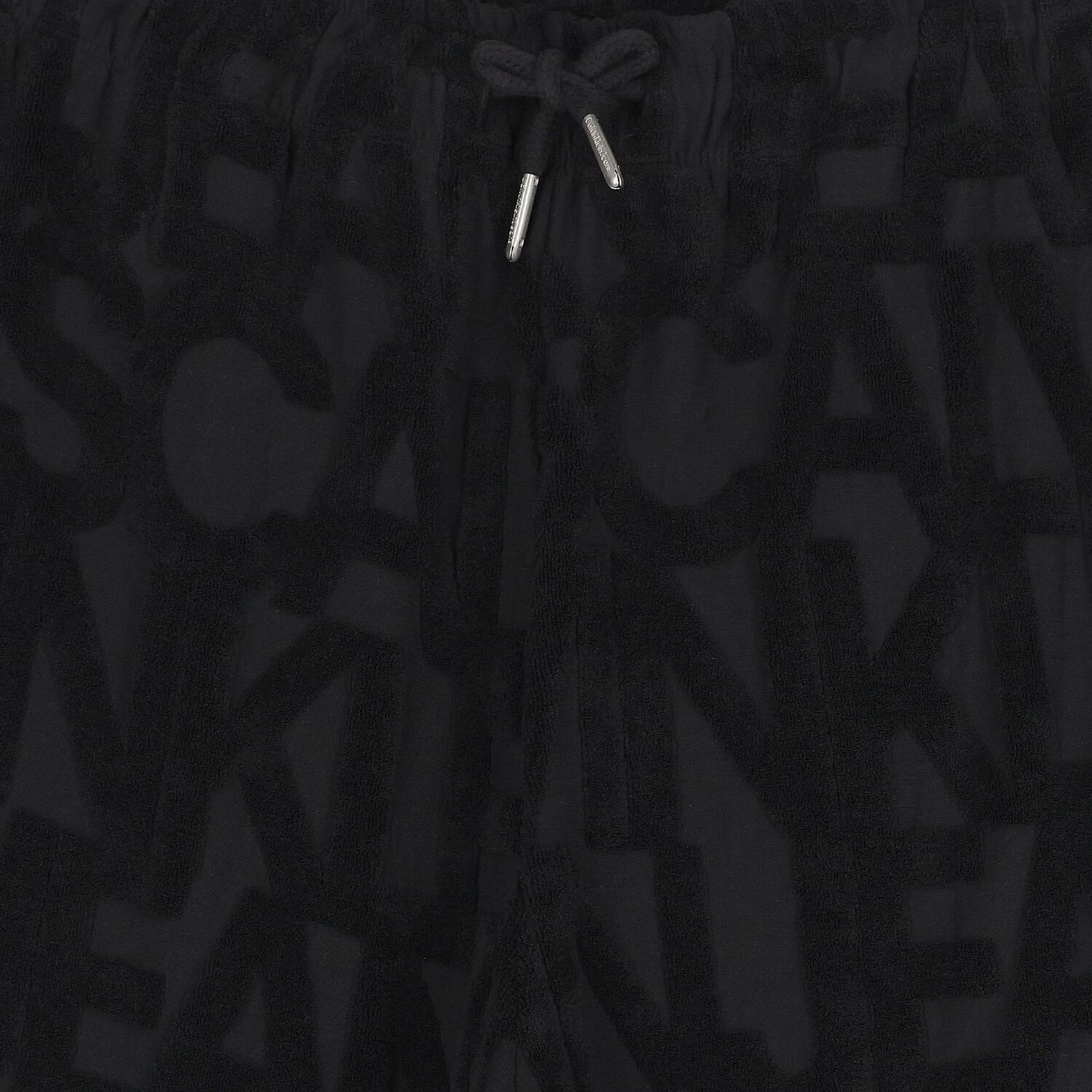 شورت اولاد بالشعار باللون الاسود, 1, hi-res